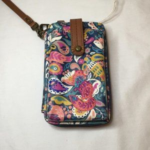 Sakroots Wristlet Multi Colors Crossbody Strap